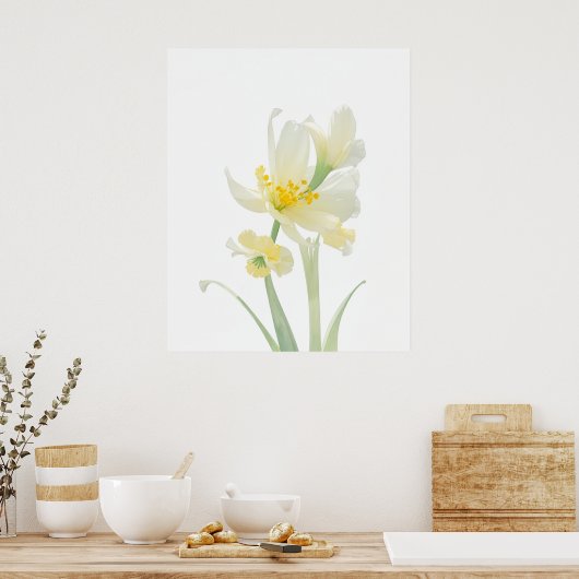 Poster Mars Jonquil Fleur de naissance (Cuisine)