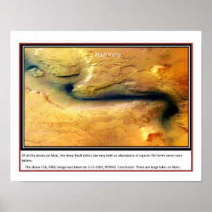 Poster Mars Le Plus Grand Lac Connu