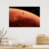 Poster Mars Science Laboratory approchant Mars. (Cuisine)