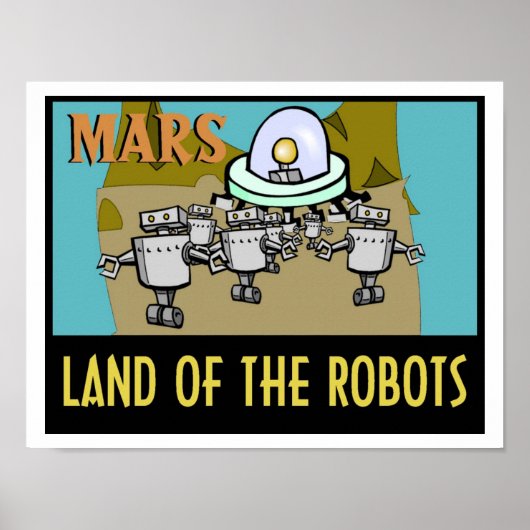 POSTER MARS - TERRE DE L'AFFICHAGE DES ROBOTS (Devant)