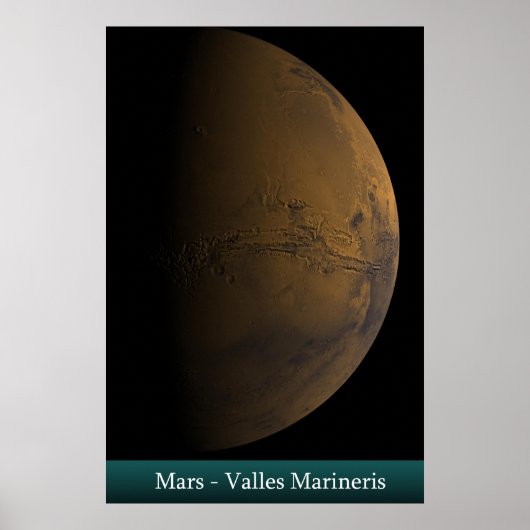 Poster Mars - Valles Marineris (Devant)