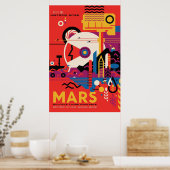 Poster MARS Visitez Les Sites Historiques NASA Exploratio (Cuisine)