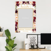 Poster Marsala Burgundy Blush rose florale Prop (Bureau à domicile)