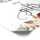 Poster Marsala rustique bordeaux cartes et signes cadeaux (Coin)