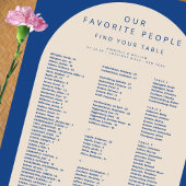 Poster Marseille Bleu 150 Invités Mariage Carte de siège