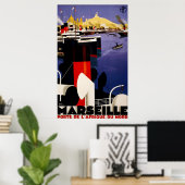 Poster Marseille, porte de l'Afrique du nord (Bureau à domicile)