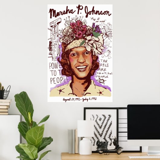 Poster Marsha P Johnson (Bureau à domicile)