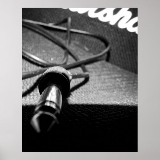 Poster Marshall Amp & Jack Lead (version B&W) (Devant)