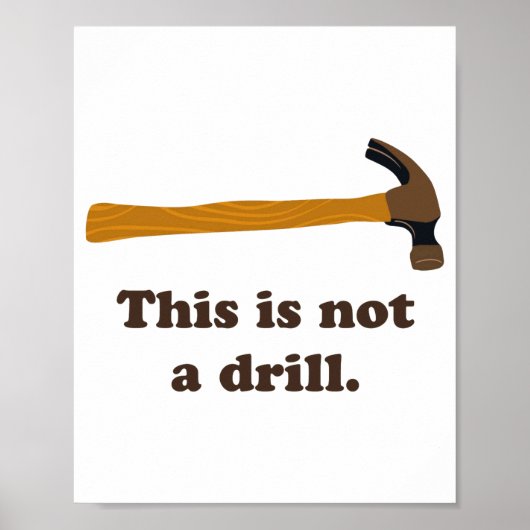 Poster Marteau Ceci n'est pas une perceuse (Devant)
