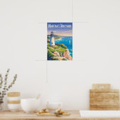 Poster Martha's Vineyard Massachusetts Phare Voyage (Cuisine)