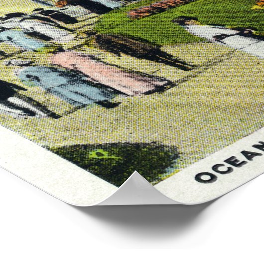 Poster Martha's Vineyard, Vue sur Ocean Avenue (Coin)