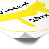 Poster Martial Arts Ceinture Jaune (Coin)