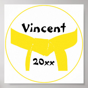 Poster Martial Arts Ceinture Jaune