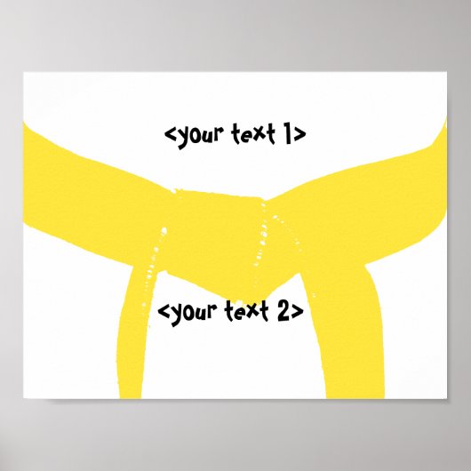 Poster Martial Arts Ceinture Jaune (Devant)