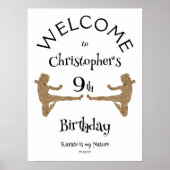 Poster Martial Arts Karate Anniversaire de enfant Welcome (Devant)