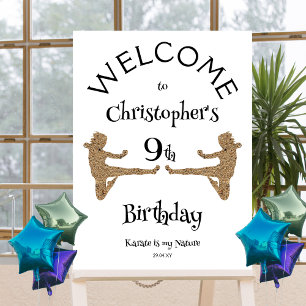 Poster Martial Arts Karate Anniversaire de enfant Welcome