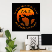 Poster Martial Arts Karate Taekwondo Kung Fu Studio Propr (Bureau à domicile)