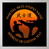 Poster Martial Arts Karate Taekwondo Kung Fu Studio Propr (Devant)