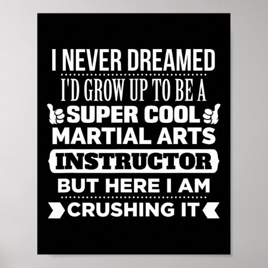 Poster Martial Arts T Shirt Pour Instructeur. Funny Karat (Devant)