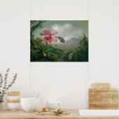 Poster Martin Johnson Heade - Orchidée avec deux colibri (Cuisine)