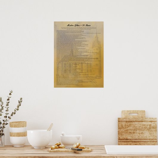 Poster Martin Luther 95 Theses en anglais (Cuisine)
