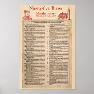 Poster Martin Luther 95 Theses (latin original)