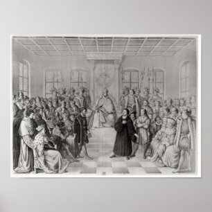 Poster Martin Luther devant Charles V