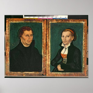 Poster Martin Luther, Katharina von Bora, c.1526