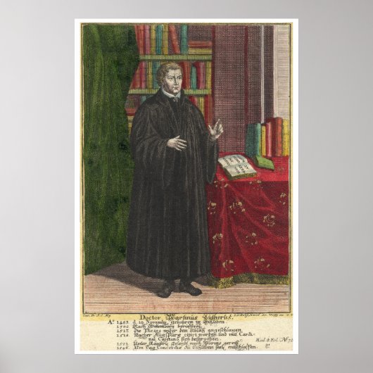 Poster Martin Luther portrait (Devant)