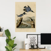 Poster Martin-pêcheur (Bureau à domicile)
