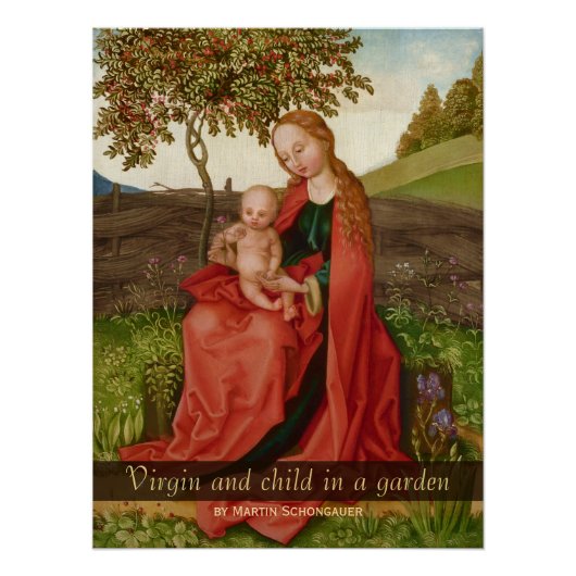 Poster Martin Schongauer La vierge et l'enfant dans le ja (Devant)