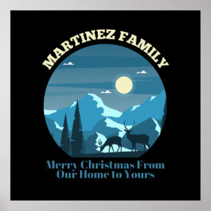 Poster Martinez Family Joyeux Noël de notre maison