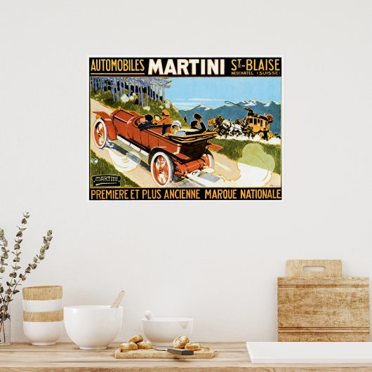 Poster Martini Automobiles (Cuisine)