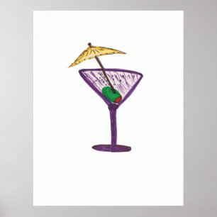 Poster Martini Bachelorette/bachelorette Cadeaux de fête