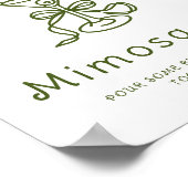 Poster Martini Bow Bride douche Mimosa bar (Coin)