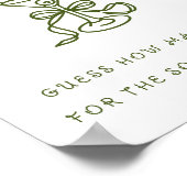 Poster Martini Bow Douche nuptiale Combien de baisers (Coin)