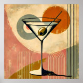 Poster Martini d'art moderne du milieu du siècle (Devant)