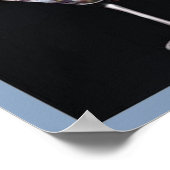 Poster Martini dauphin bleu (Coin)