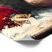 Poster Martini de Noël Retro les années 50 Cranberry (Coin)