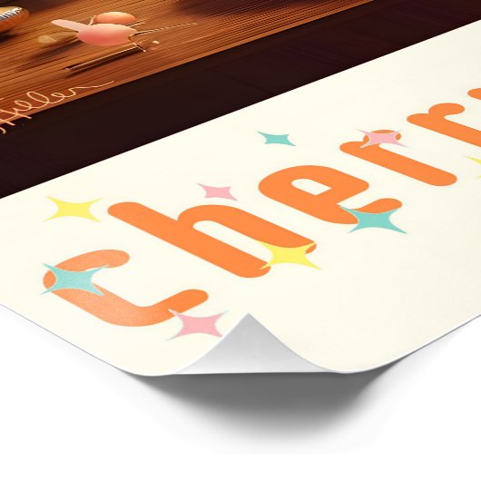 Poster Martini Fleur de Cerisier Atomique (Coin)