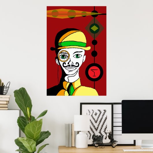 Poster Martini Gin (Bureau à domicile)