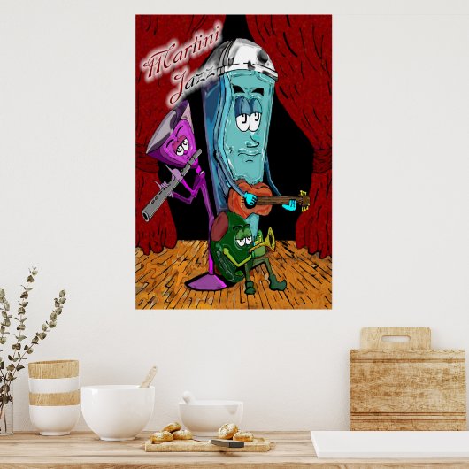 Poster Martini Jazz (Cuisine)