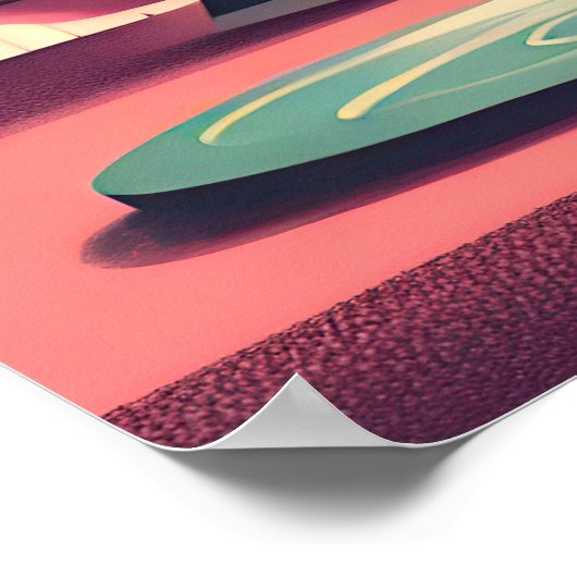 Poster Martini lapin atomique Futuriste du milieu du sièc (Coin)