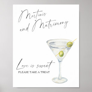 Poster Martini nuptiale l'amour est doux prendre un régal