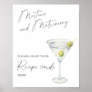 Poster Martini nuptiale Votre carte de recette ici