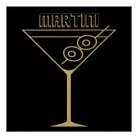 Martini olive doré Mid Century Modern 2