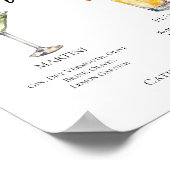 Poster Martini Piña Colada Signature Cocktails Menu (Coin)