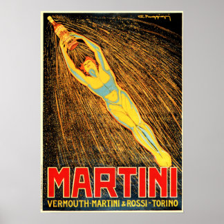 Poster Martini & Rossi Vintage italien Vermouth Liqueur