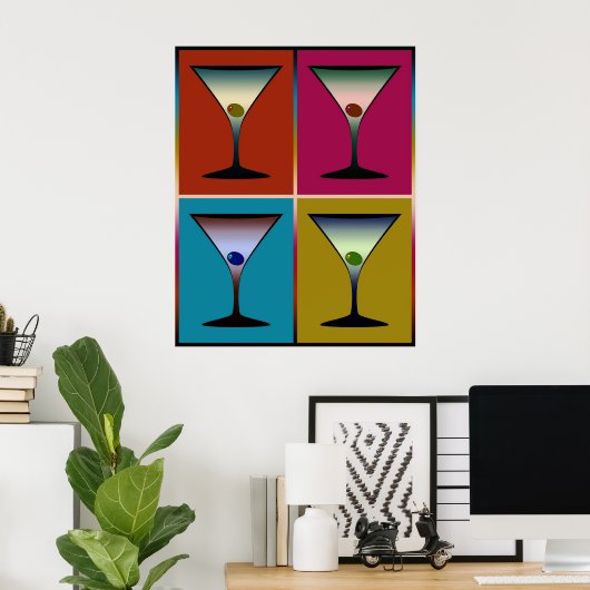 Poster Martinis 24 (Bureau à domicile)