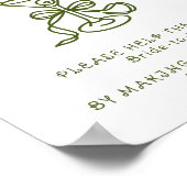 Poster Martinis & Bow Aidez la mariée occupée Adresse (Coin)